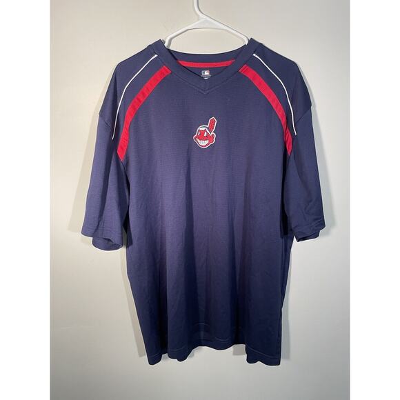 Cleveland Indians Chief Wahoo Men's XL V Neck Shirt Genuine Merchandise MLB - Picture 1 of 8